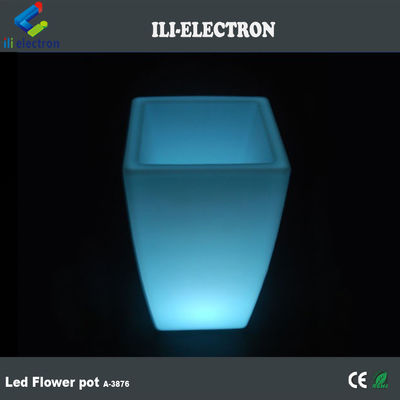 چین عرضه کننده در فضای باز LED روشن روشن مربع گیاه گلدان 80000hr عمر باتری