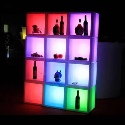 سطل یخ مربع LED پلاستیکی ضد آب قابل شارژ برای کافه
