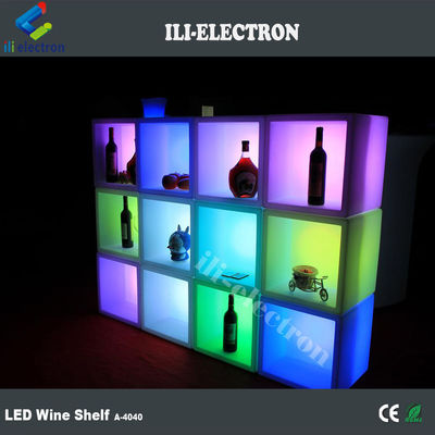 سطل یخ مربع LED پلاستیکی ضد آب قابل شارژ برای کافه