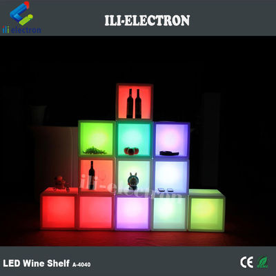 سطل یخ مربع LED پلاستیکی ضد آب قابل شارژ برای کافه