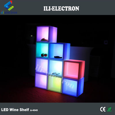 سطل یخ مربع LED پلاستیکی ضد آب قابل شارژ برای کافه