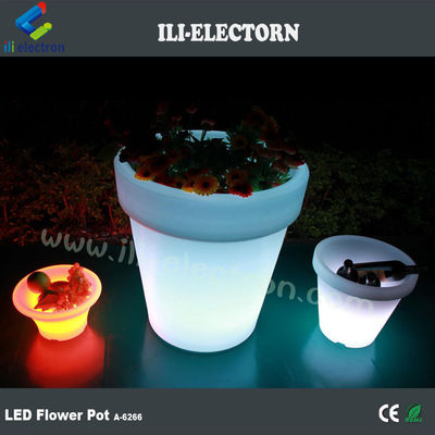 چراغ های رنگارنگ گلدان پلاستیکی LED برای تزئینات باغ
