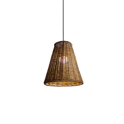 چراغ معلق گرد رتان مدرن، چراغ سقف رتان سایه 65lm/W OEM