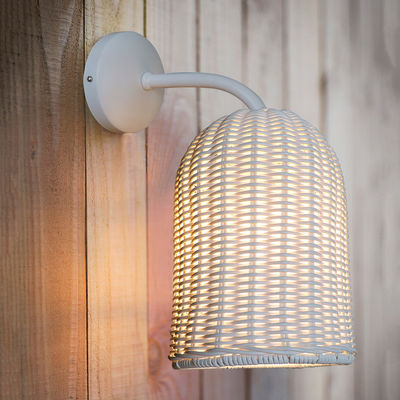 دست بافندگی رتان چراغ های دیواری Sconce ضد آب شکل گرد برای خارج از منزل