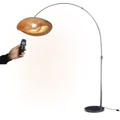 کنترل سوئیچ رتن بامبو LED Dimmable Light Shade Wicker