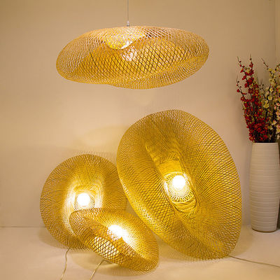 طراحي خلاقانه آويزون دست سازي بامبو چراغ