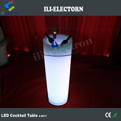 پلاستیکی روشن LED یخ سطل میز w / شیشه برای باشگاه شبانه