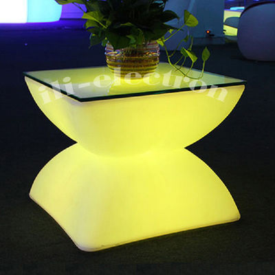 میز بار LED روشن، میز قهوه ای پلاستیکی هتل