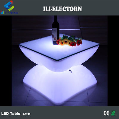 میز بار LED روشن، میز قهوه ای پلاستیکی هتل