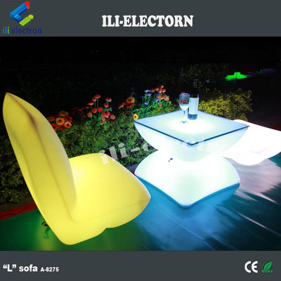 میز بار LED روشن، میز قهوه ای پلاستیکی هتل