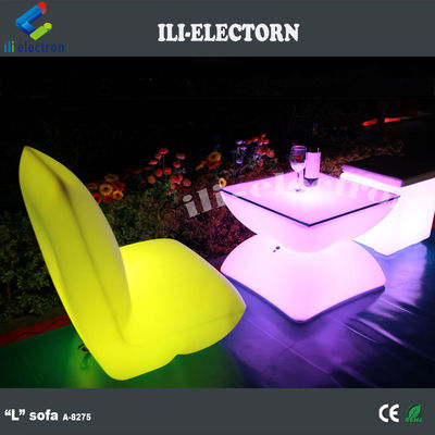 میز بار LED روشن، میز قهوه ای پلاستیکی هتل