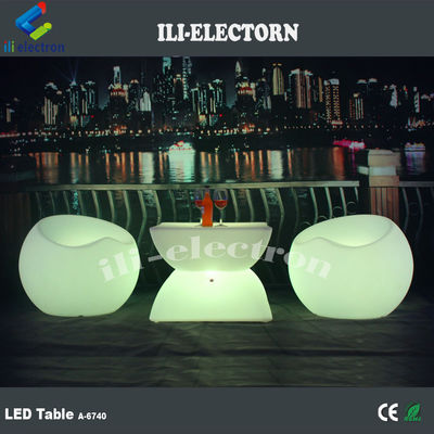 میز بار LED روشن، میز قهوه ای پلاستیکی هتل