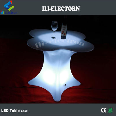 مبلمان درخشان LED شکل گل میز قهوه برای تجاری