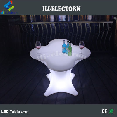 مبلمان درخشان LED شکل گل میز قهوه برای تجاری