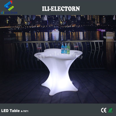 مبلمان درخشان LED شکل گل میز قهوه برای تجاری