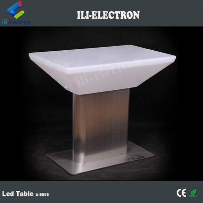 میز ناهار خوری LED مربع پلاستیکی با تغییر رنگ در فضای باز و داخلی