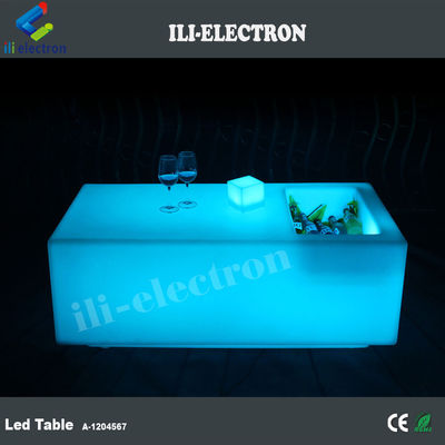 میز بار بی سیم منحصر به فرد از پلاستیک PE با سطل یخ / مخزن خنک کننده