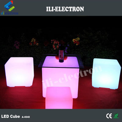 مواد PE صندلی مکعب LED برای تزئینات میز مکعب LED