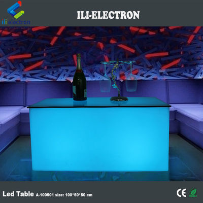 PE پلاستیک LED مستطیل مکعب نور نوار جدول تغییر رنگ با کنترل از راه دور برای باشگاه