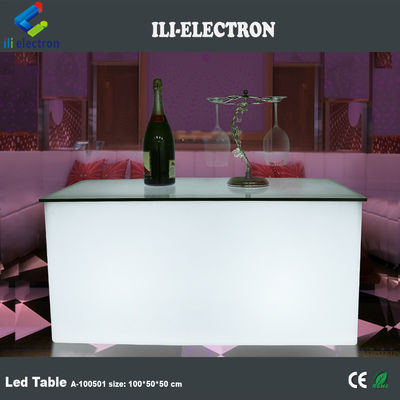 PE پلاستیک LED مستطیل مکعب نور نوار جدول تغییر رنگ با کنترل از راه دور برای باشگاه