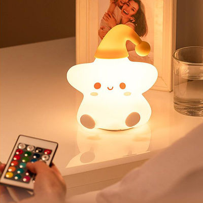 هدیه خلاق ستاره ها چراغ سیلیکون اتاق خواب کنار تخت خواب چراغ شب کوچک LED هدیه تولد بچه های دوست داشتنی