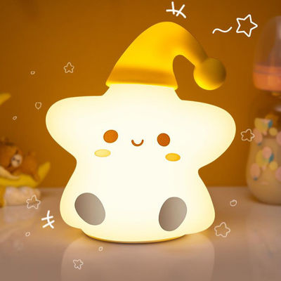 هدیه خلاق ستاره ها چراغ سیلیکون اتاق خواب کنار تخت خواب چراغ شب کوچک LED هدیه تولد بچه های دوست داشتنی