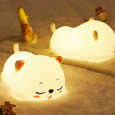 چراغ خواب سیلیکونی سیلیکونی گربه نور شب برای بچه ها