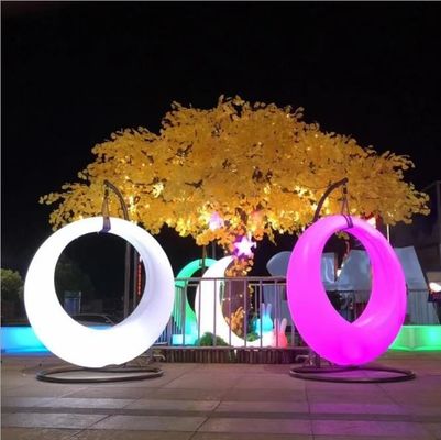تفریح در فضای باز رنگارنگ آویزان صندلی آویزان نوردهی کنترل از راه دور LED روشن آویزان