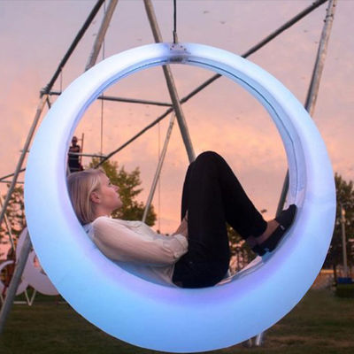 دکوراسیون رویدادها از پلاستیک درخشان LED Patio Swing Light مبلمان بیرونی