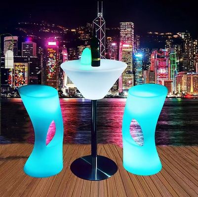 مبلمان بار LED درخشان روشن کردن میز کوکتل و صندلی های روشن شده ضد آب LED مبلمان بار LED
