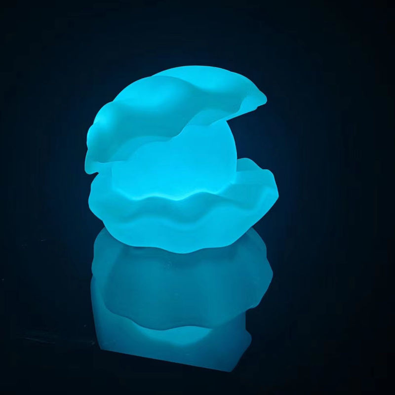 چراغ های رنگارنگ استخر درخشان ، RGB LED کودکان نور شب شکل صدف