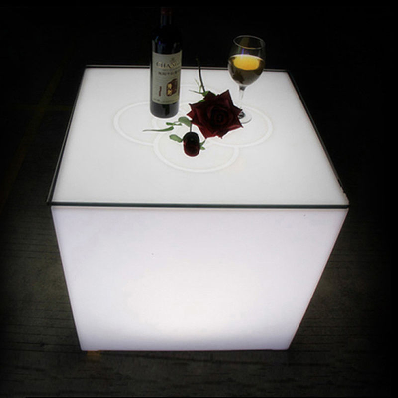 مواد PE صندلی مکعب LED برای تزئینات میز مکعب LED
